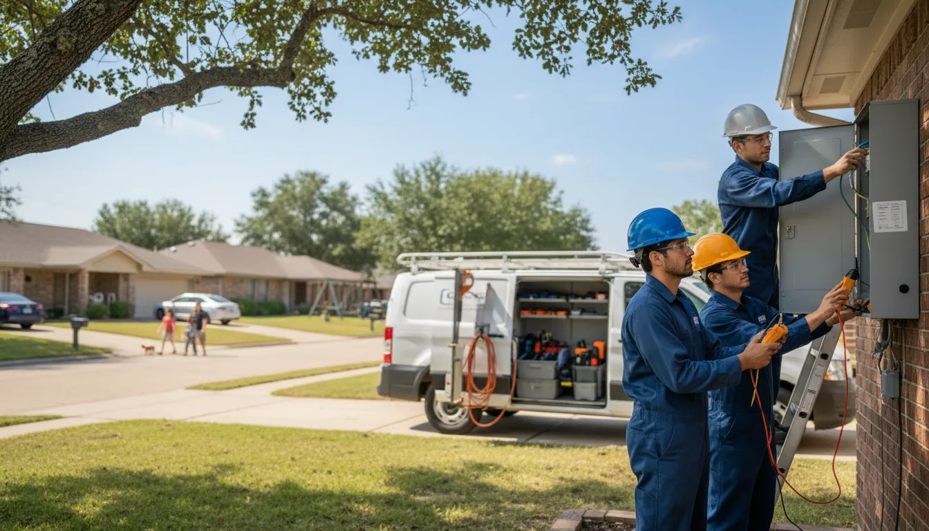 Certified electrician providing emergency electrical services in Pound, WI